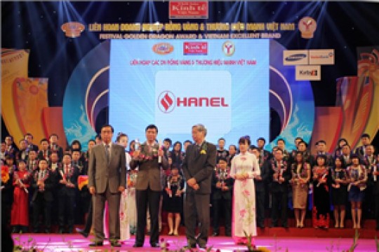 Hanel nhận giải Thương hiệu mạnh Việt Nam 2014