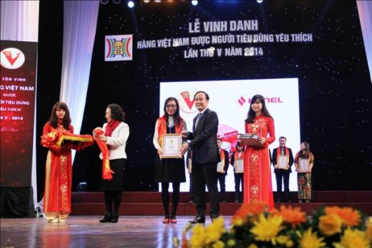 Hanel được bình chọn Top 10 hàng Việt Nam được người tiêu dùng ưa thích 2014