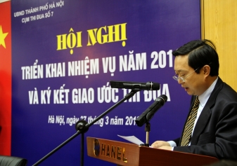  Hội nghị triển khai nhiệm vụ năm 2012 và ký giao ước thi đua của cụm số 7 thành phố Hà Nội   