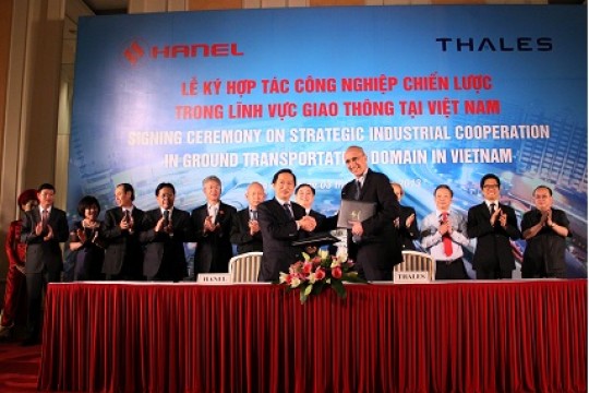 Công ty TNHH MTV Hanel và Tập đoàn Thales (CH Pháp) ký hợp tác công nghiệp chiến lược trong lĩnh vực giao thông tại Việt Nam