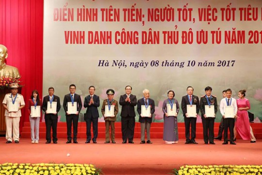 HANEL: 05 CÁ NHÂN TIÊU BIỂU ĐƯỢC BIỂU DƯƠNG NGƯỜI TỐT VIỆC TỐT 2017 THÀNH PHỐ HÀ NỘI	