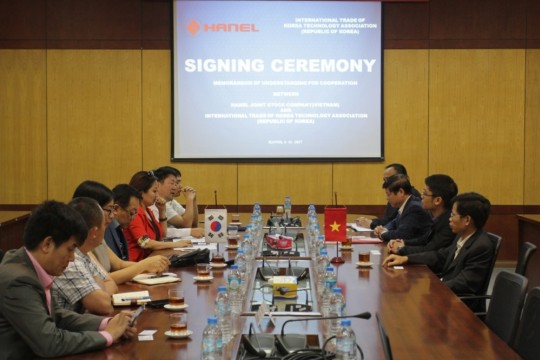 HANEL KÝ KẾT THỎA THUẬN GHI NHỚ VỚI HIỆP HỘI CÔNG NGHỆ THƯƠNG MẠI QUỐC TẾ HÀN QUỐC (ITKT)