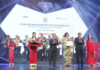 HANEL ĐƯỢC BÌNH CHỌN “TOP 100 DOANH NGHIỆP PHÁT TRIỂN BỀN VỮNG VIỆT NAM”  NĂM THỨ HAI LIÊN TIẾP 