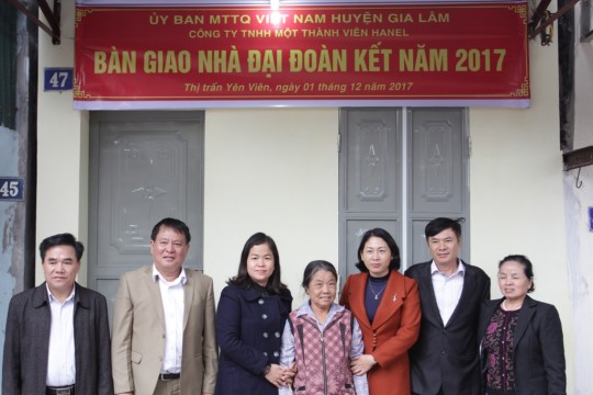 HANEL TÀI TRỢ XÂY DỰNG NHÀ ĐẠI ĐOÀN KẾT  TẠI HUYỆN GIA LÂM