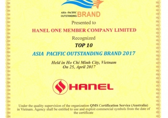 HANEL ĐƯỢC BÌNH CHỌN TOP 10 THƯƠNG HIỆU TIÊU BIỂU  CHÂU Á – THÁI BÌNH DƯƠNG 2017