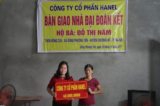 HANEL HỖ TRỢ KINH PHÍ XÂY DỰNG NHÀ CHO CÁC HỘ GIA ĐÌNH KHÓ KHĂN HUYỆN CHƯƠNG MỸ