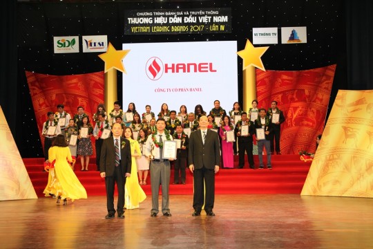 HANEL ĐƯỢC BÌNH CHỌN  TOP 10 “THƯƠNG HIỆU DẪN ĐẦU VIỆT NAM 2017”
