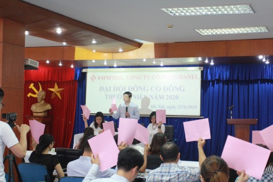 HANEL TỔ CHỨC ĐẠI HỘI ĐỒNG CỔ ĐÔNG  THƯỜNG NIÊN NĂM 2020