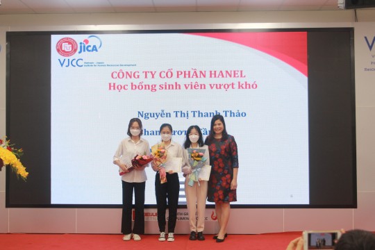 HANEL TRAO HỌC BỔNG CHO SINH VIÊN  VIỆN PHÁT TRIỂN NGUỒN NHÂN LỰC VIỆT NAM – NHẬT BẢN 
