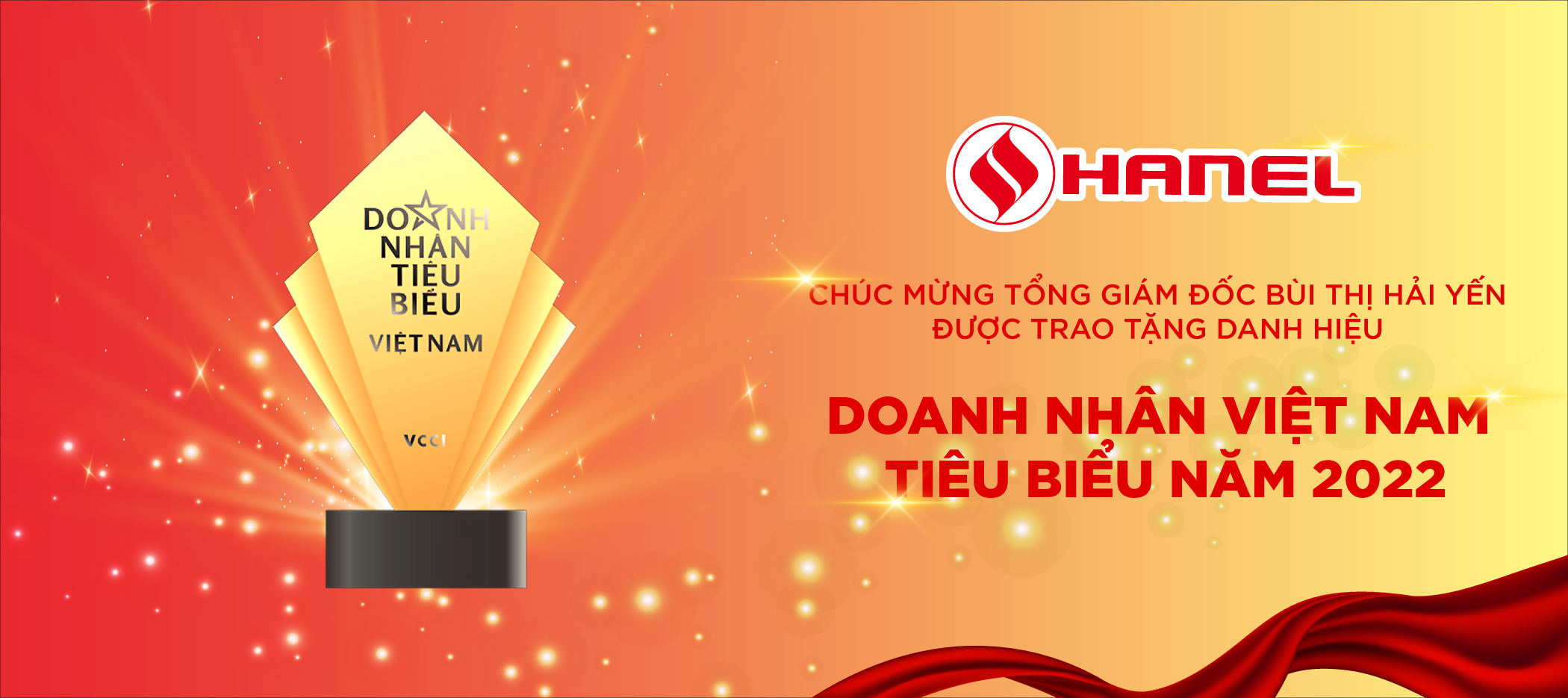 Banner chúc mừng TGĐ đạt doanh nhân tiêu biểu 2022